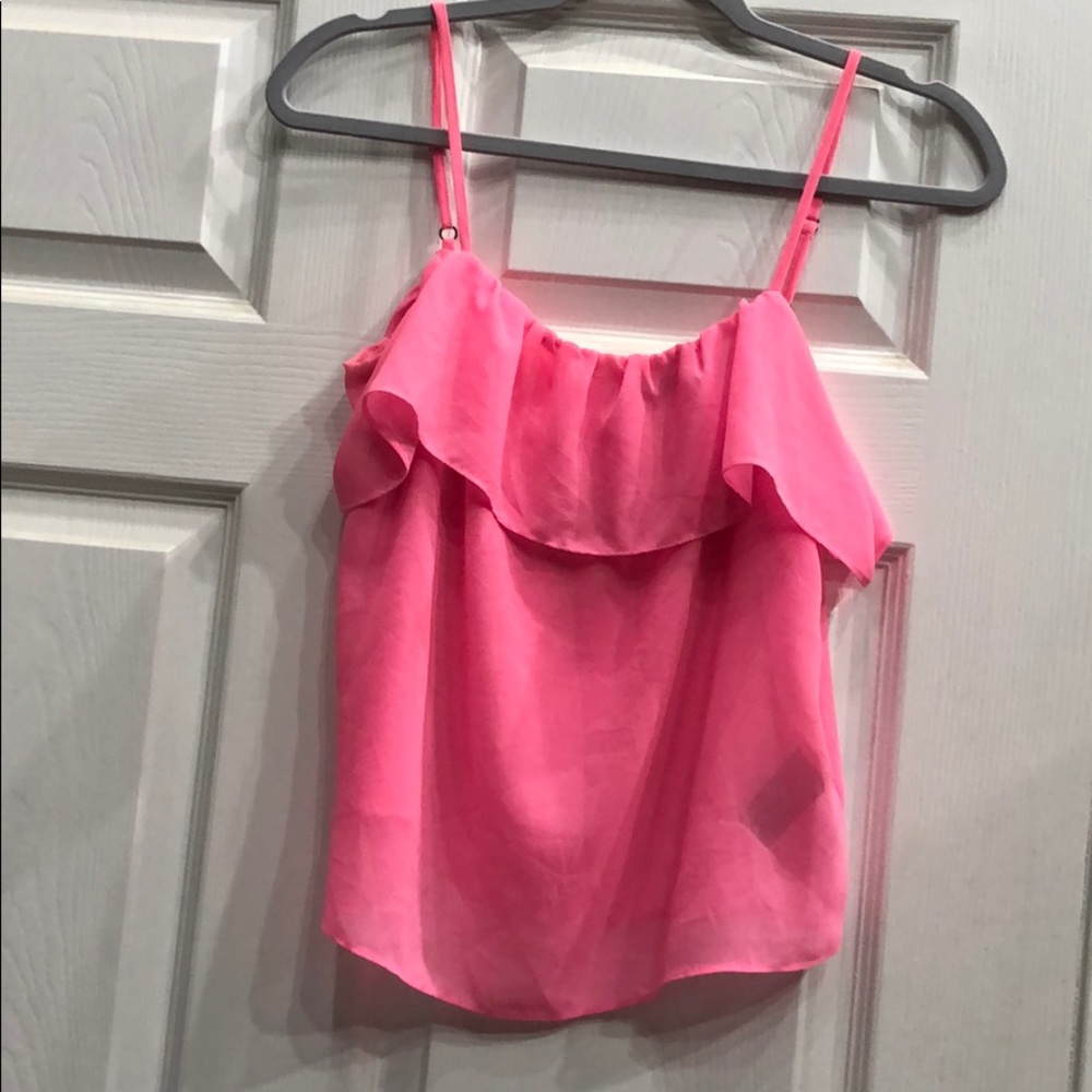 Thin hot pink tank